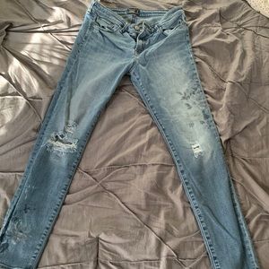 Abercrombie and fitch distressed jeans
